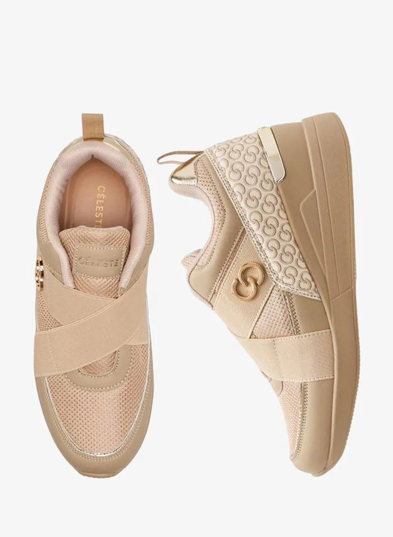 Celeste Women Monogram Print Ankle Sneakers